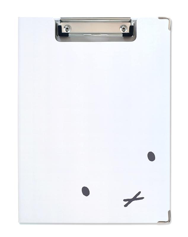 ミッフィー(miffy) クリップボード フェイスアップ ホワイト＆グレー A4サイズ対応【ST-ZMF0044】