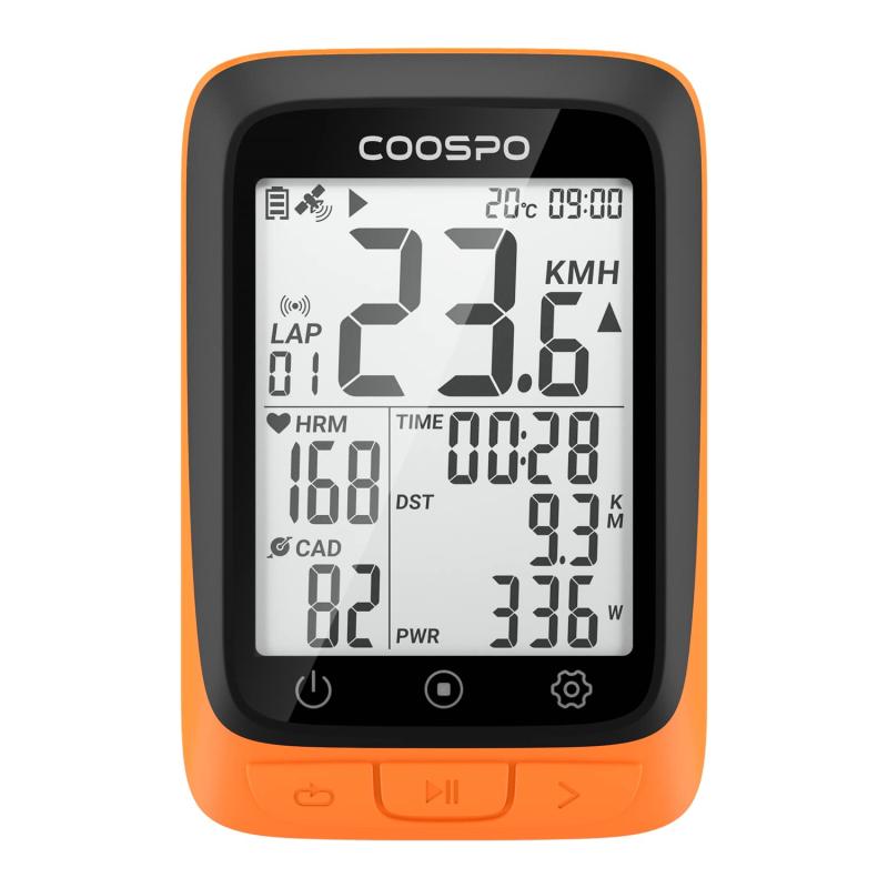 COOSPO サイクルコンピュータ GPS サイコン サイクリングコンピュータ 無線 ワイヤレス 自転車スピードメーター バッテリー内臓 Bluetooth5.0&ANT+対応 ケイデンススピードセンサー連続 IP67級防