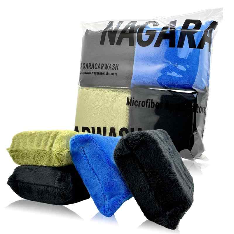 【ながら洗車】アプリケーターモンスター 4個セット『 さらなる磨きとコーティングのモンスターここに爆誕。 』 下地処理 コーティング剤 車 マイクロファイバー 洗車 洗車用 スポンジ ア