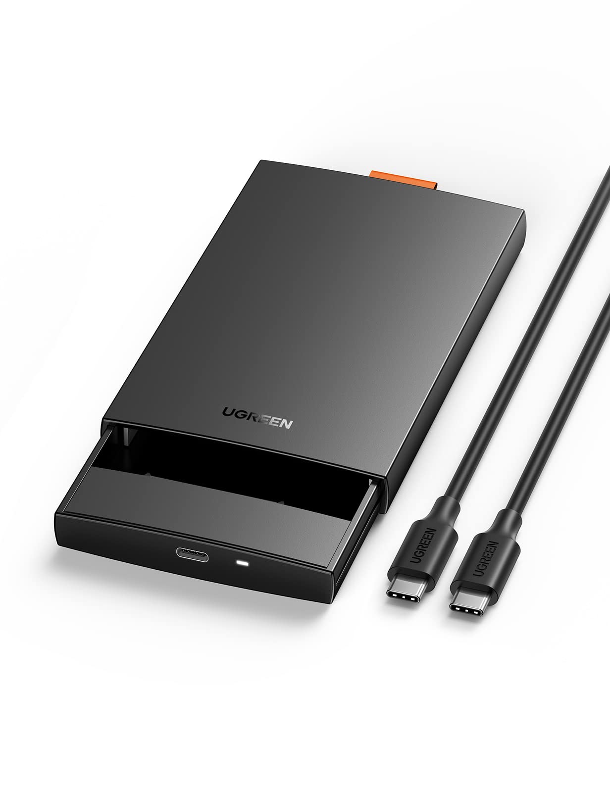 ・対応ドライブ:2.5インチ SATA SSD/HDD (9.5mm/7mm厚) ・最大容量:6TB ・接続規格:USB 3.1 Gen 2 (Type-C) ・転送速度:最大6Gbps ・対応プロトコル:UASP ・素材:ABS、内部緩衝材(スポンジ) ・機能:工具不要、自動スリープ機能(3分間)、LEDインジケータ搭載 ・付属品:USB C-Cケーブル