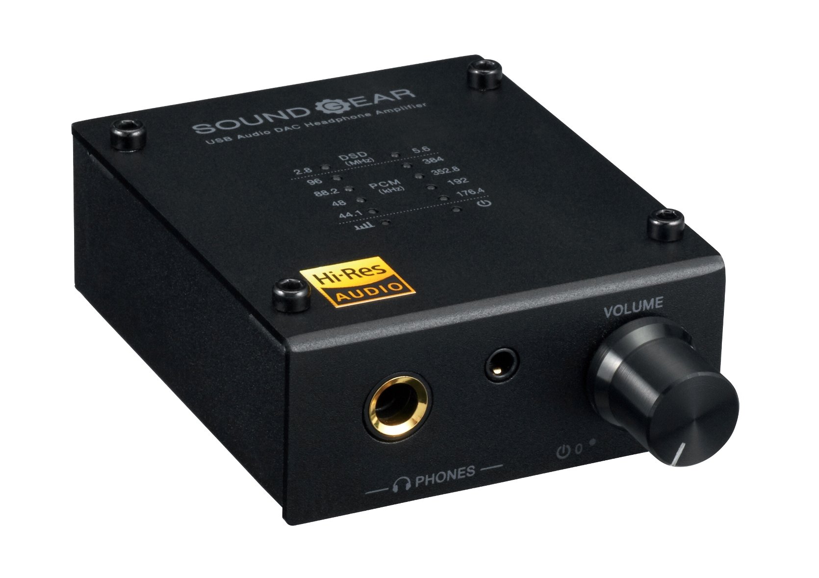 ・対応フォーマット:DSD 1bit 2.8/5.6MHz、PCM 16 - 32bit、44.1 - 384KHz ・DAC IC:CirrusLogic CS4392 ・オーディオコントローラ:SaviAudio BRAVO SA9227 ・オペアンプ:National Semiconductor LM4562NA ・S/N比:112dB ・全高調波歪ノイズ:0.003% 以下 ・インピーダンス:16~ 600 Ω ・サウンドAPI:ASIO/WASAPI ・出力:オーディオジャック(6.3mm × 1、3.5mm × 1)、丸型光デジタル端子(S/PDIF)、3.5mmオーディオミニジャック ・電源:USB バスパワー