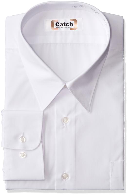 Catch(キャッチ) 男子長袖スクールシャツ男の子 形態安定 ノーアイロン ワイシャツ 制服 カッターシャツ メンズ 学生服 高校生 中学生ボーイズ