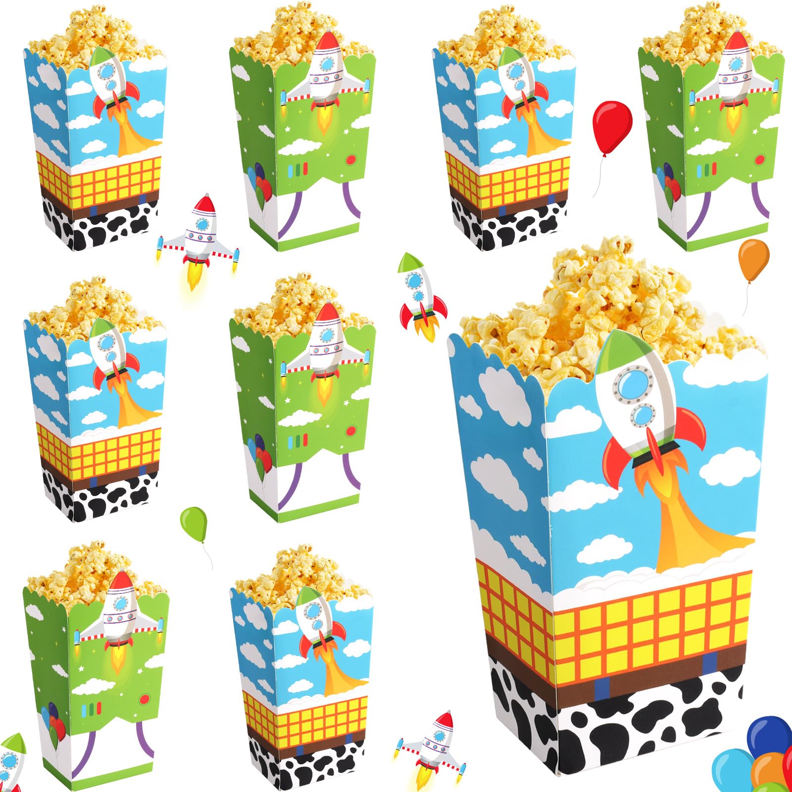 ポップコーンボックス ポップコーン キャンディボックス 誕生日パーティー用品 ベ...