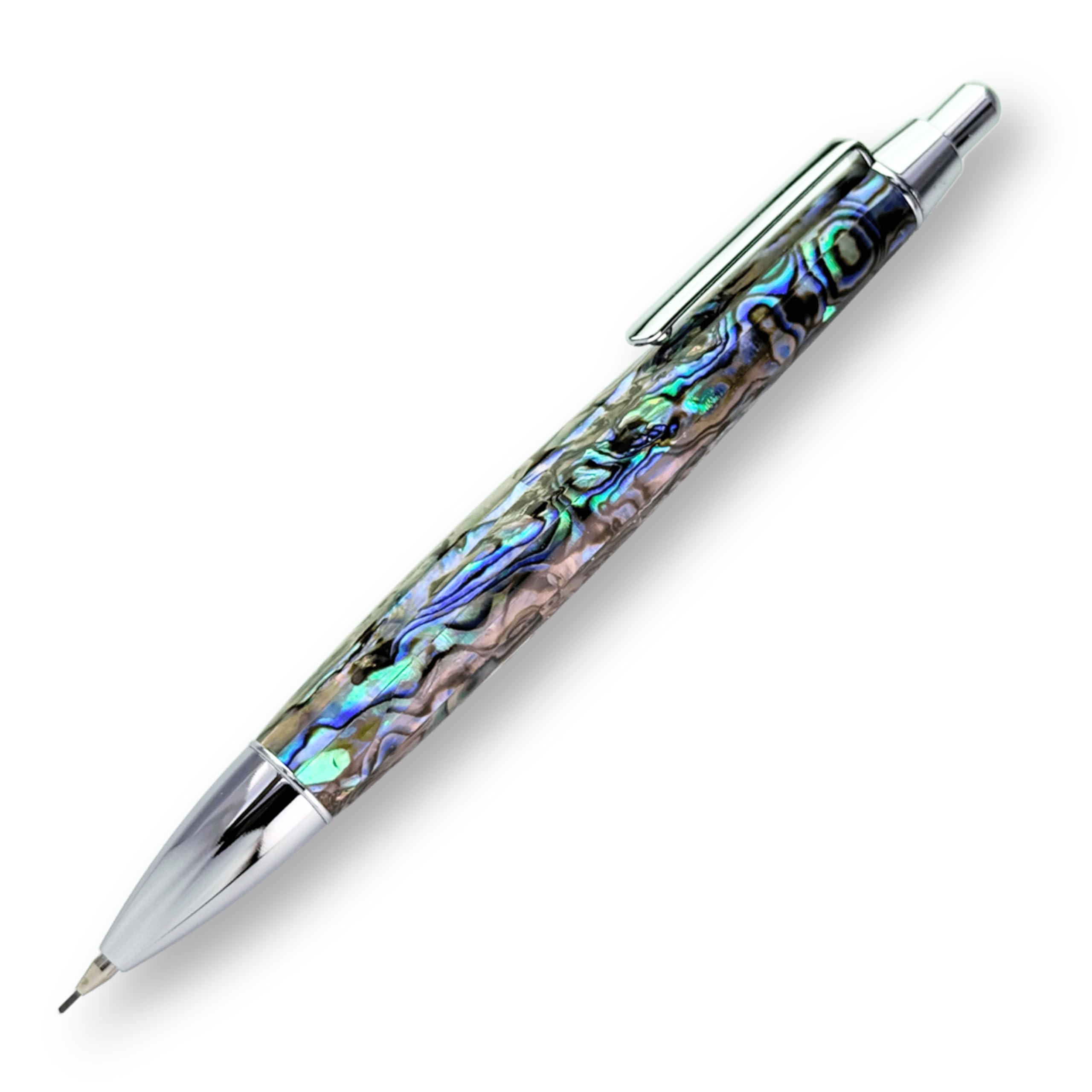 天然アワビ貝 シャープペンシル 0.7mm 替芯12本付き