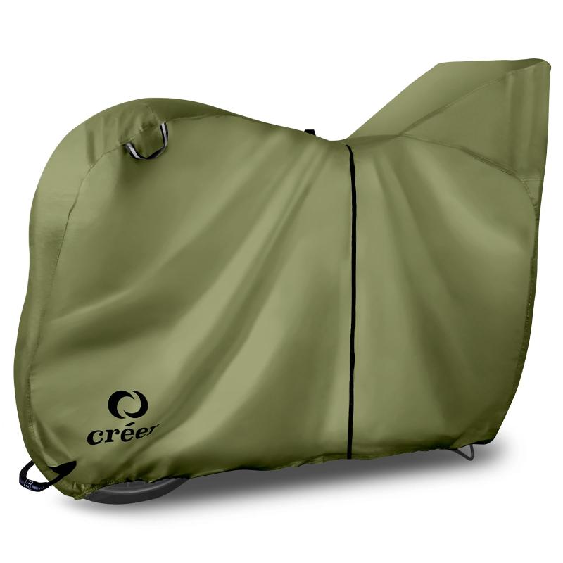 【防水強化】 créer(クレエ) 自転車カバー サイドファスナー 防水 厚手 防犯 紫外線防止 210D 破れにくい 29インチまで対応