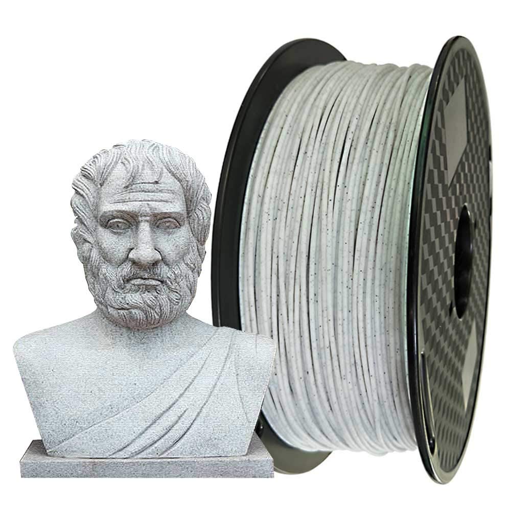 3Dプリンタ用 フィラメント 1.75mm 1kg 大理石風 ホワイト PLA 樹脂材料 造形材料 石目調 3D印刷素材