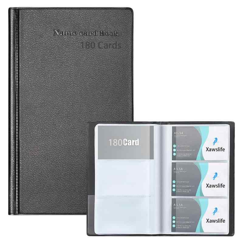 Xawslife 名刺ホルダー 収納力UP 180/300