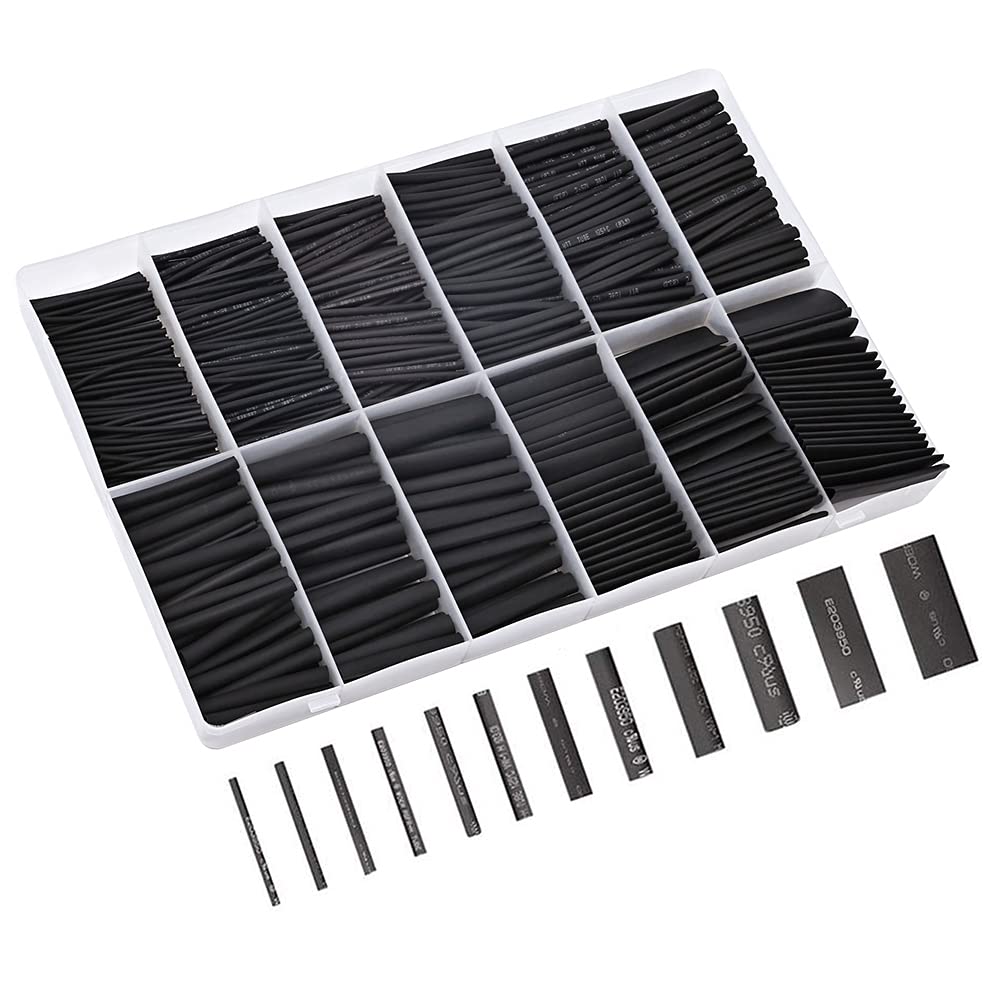 ・セット内容:715ピース ・サイズ:12サイズ (2mm、3mm、4mm、5mm、6mm、7mm、8mm、10mm、13mm、15mm、18mm、20mm) ・熱収縮率:2:1 ・抗張力:14Mpa ・最小収縮温度:+70℃ ・最大収縮温度:+125℃ ・素材:ポリオレフィン ・難燃性:高難燃性