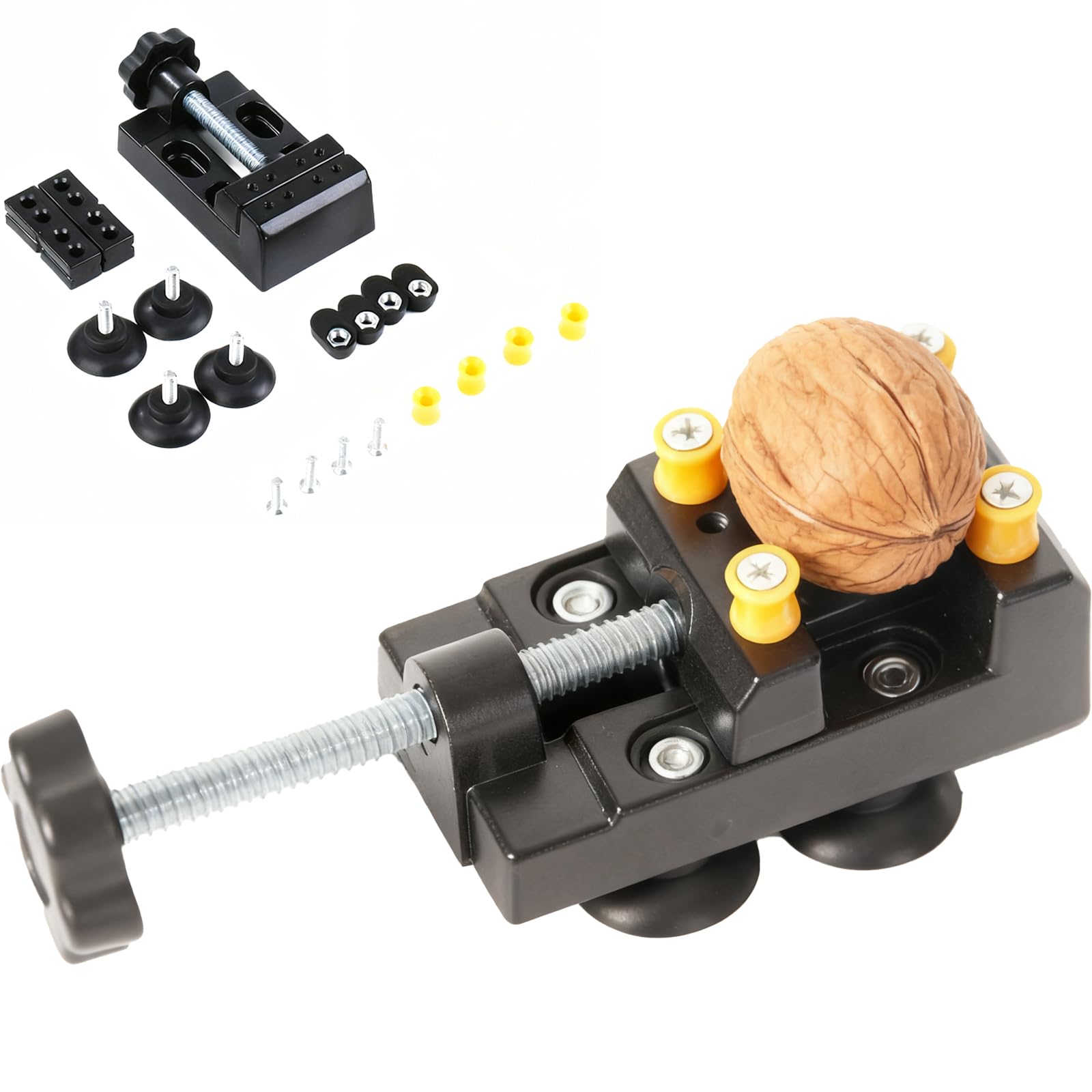 Rakuten - ミニバイス 卓上 万力 小型 固定具 吸盤付き 最大開口54mm 作業工具 固定台 簡易固定 角度調整 DIY ホビー 工作