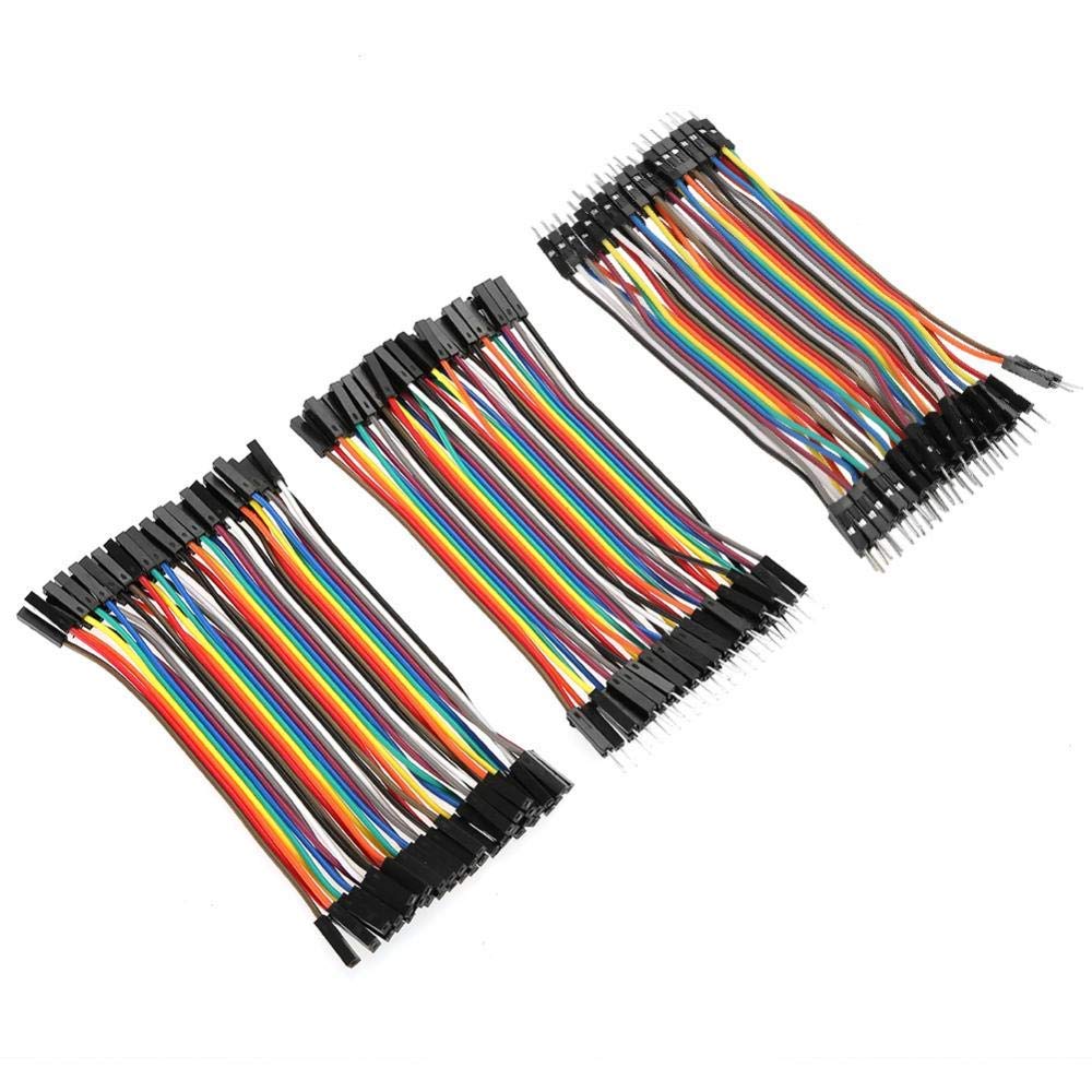 乐天商城 - ジャンパーワイヤー 3本セット 10cm ブレッドボード用 ジャンパー線 オス メス 接続パーツ 電子工作用 配線材 40本入り ケーブル ピン間隔 2.54mm