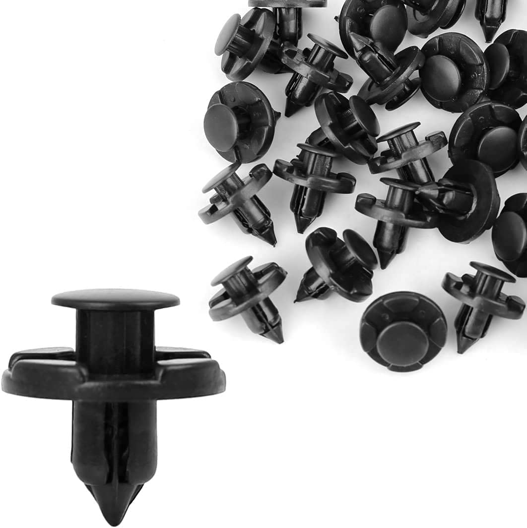 ・素材:ナイロン ・カラー:ブラック ・トップ直径:約20mm ・茎の長さ:約9mm ・フィット穴サイズ:約8mm ・パッケージ内容:20個入