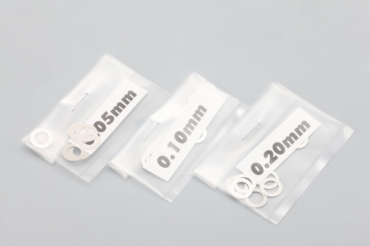 Rakuten - ステンレス シム セット 5mm 0.05mm 0.10mm 0.20mm 各10枚入り ラジコン 調整用 ワッシャー 30枚セット