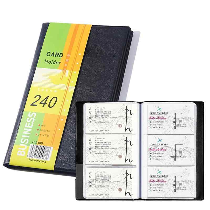 BaraRose 名刺ファイル 名刺ホルダー 名刺入れ ファイル 名刺フォルダー 免許証入れ 名刺整理 収納 大..