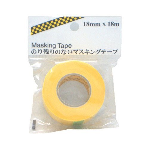 ・製品サイズ:幅18mm×長さ18m ・パッケージサイズ:幅8cm×奥行1.8cm×高さ10cm ・素材:和紙タイプ ・機能:のり残りなし、手で切断可能 ・用途:塗装養生用