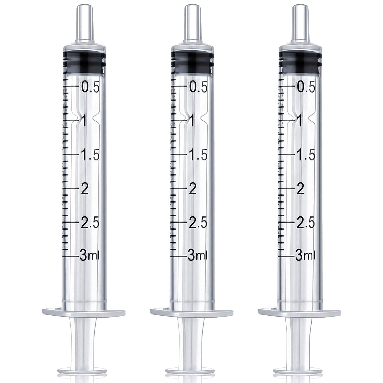 シリンジ 3ml 3本セット 目盛り付き プラスチック製 注入器 ペット 給餌 介護 液体 接着剤 オイル 分配 科学実験 補修用 ツール 滅菌包装 食品グレード 液体測定 インク エポキシクラフト