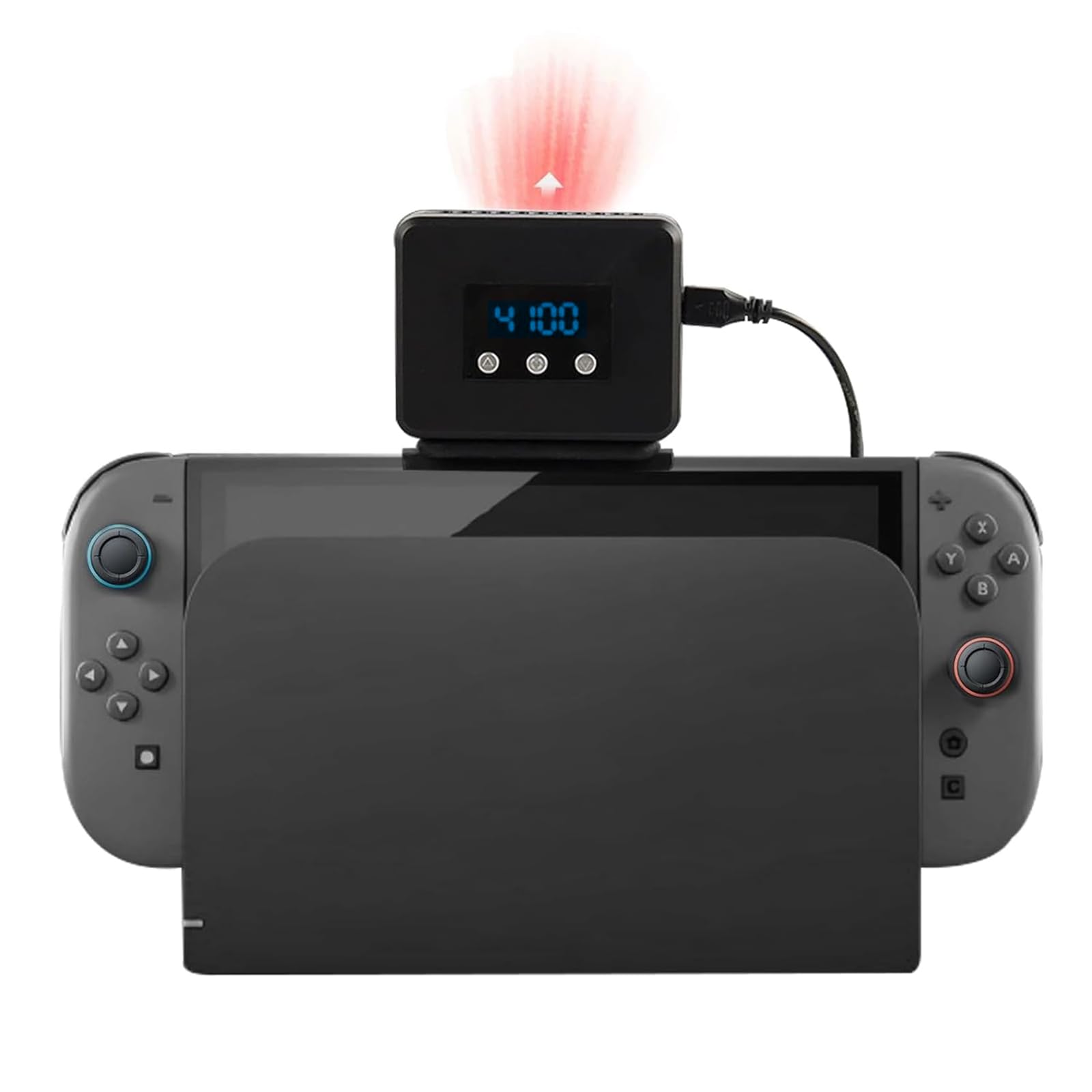 ゲーム機用 冷却ファン 冷却クーラー 扇風機 静音 ハイパワー 排熱 温度表示 風量調整可能 周辺機器 熱対策 放熱対策