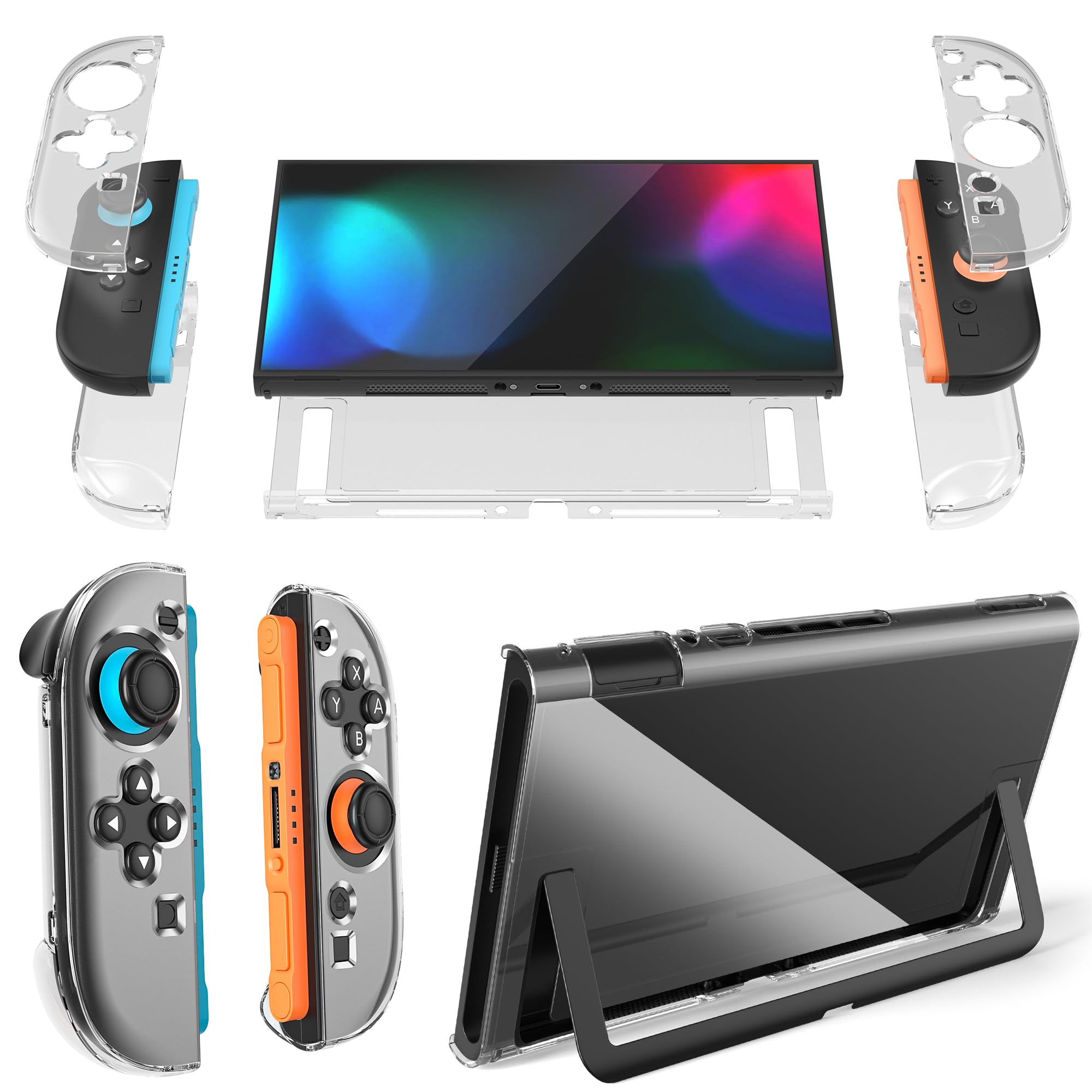 ゲーム機用保護ケース 分離式 PC素材 薄型 耐衝撃 全方位保護 着脱簡単 指紋防止 傷防止 黄変防止 ドック対応 2025年発売新型専用設計