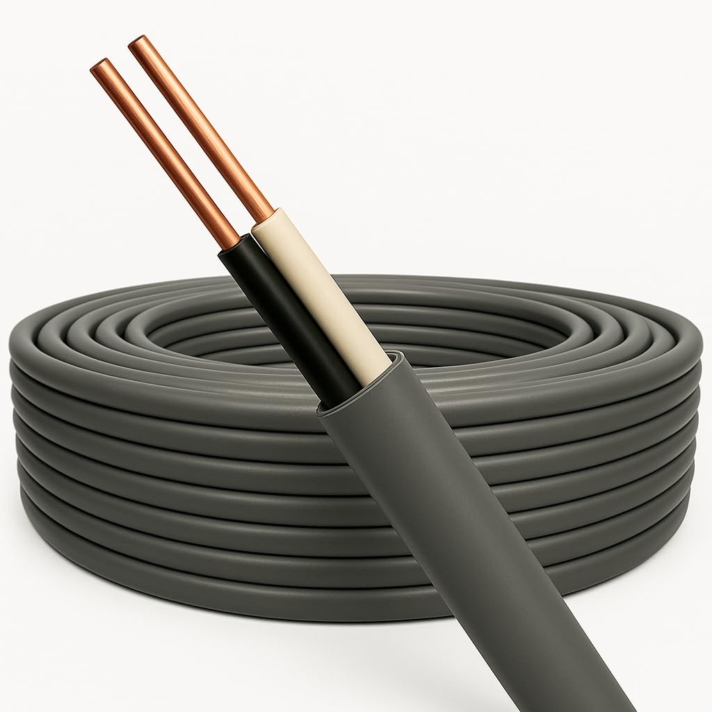 電線 VVR 2.0mm 2芯 600V 絶縁体厚さ0.8mm シース厚さ1.5mm 使用温度60℃ 許容電流23A 屋内配線 電力配線 動力配線 エアコン配線 コンセント配線 照明配線 切り売り 1m単位