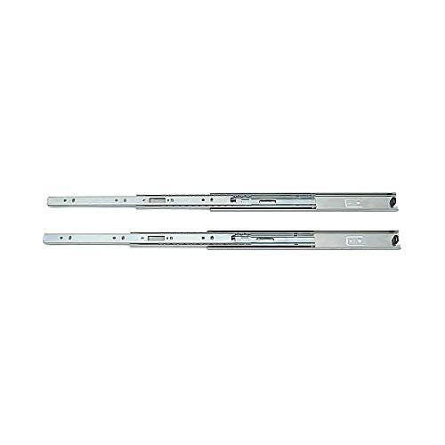 Rakuten - スライドレール 3段引 完全スライド 左右セット 家具用 金具 引き出しレール 2本入り 合金鋼