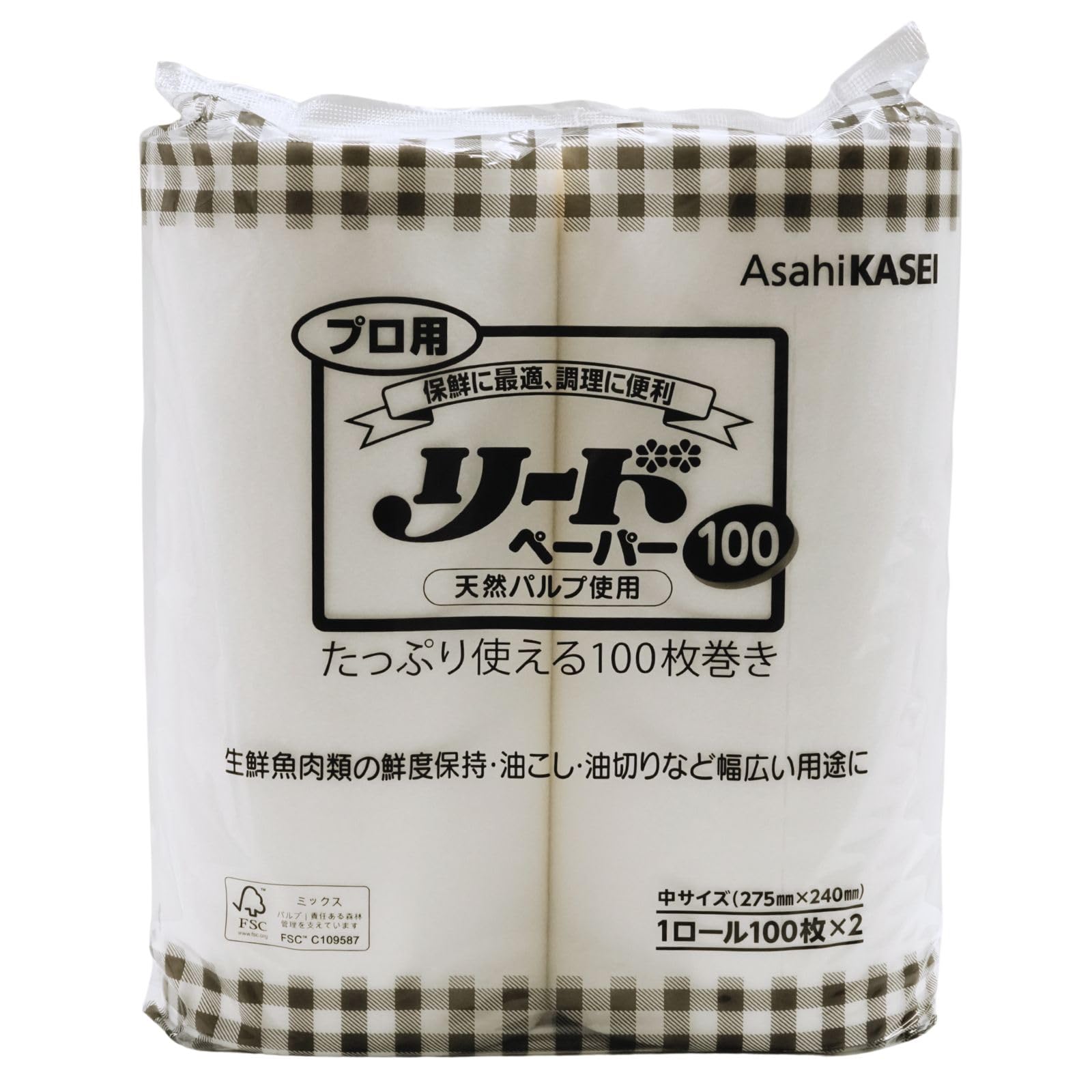 ・サイズ:中サイズ ・入数:100枚×2ロール×8個(計16個)