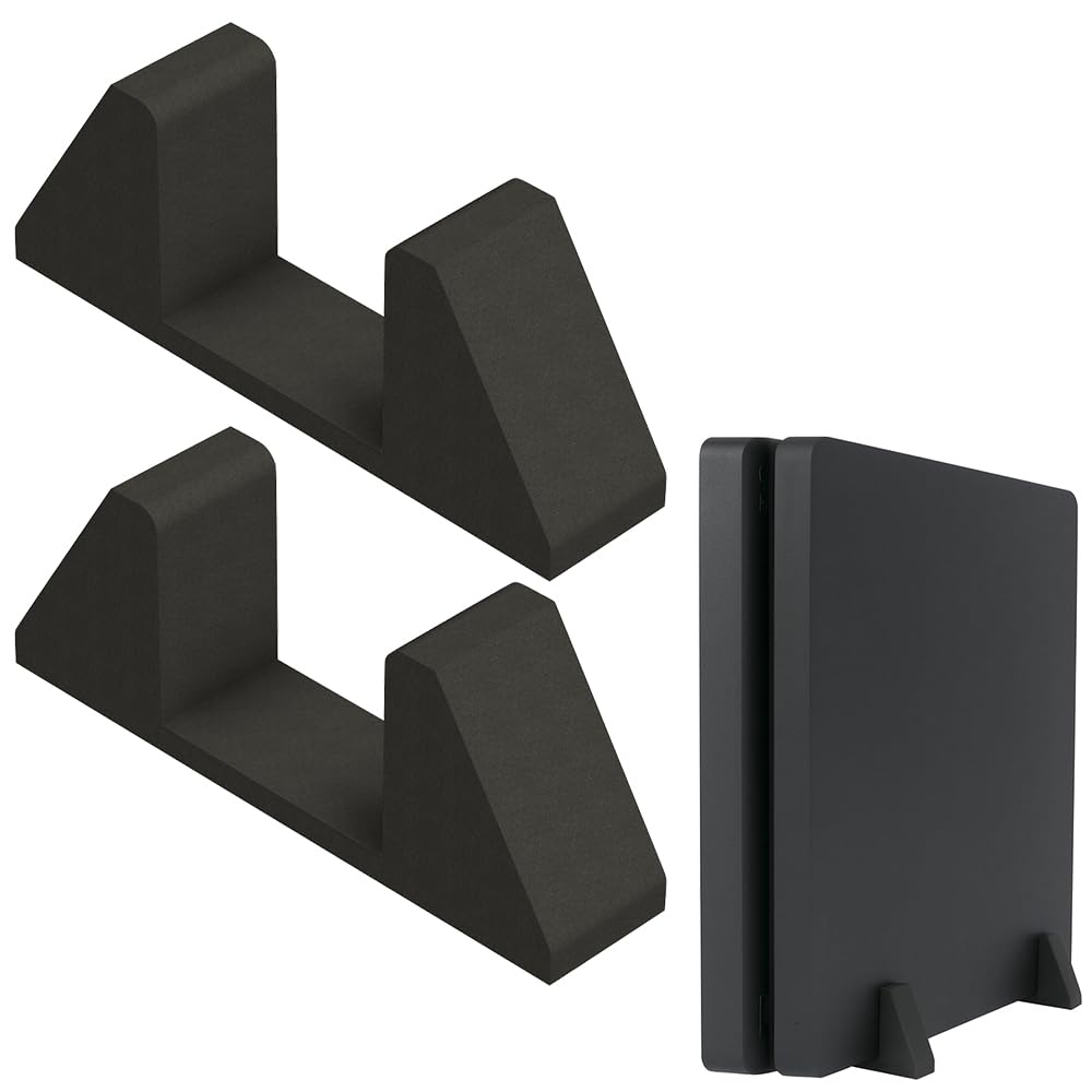 ・本体個数:2個 ・サイズ:縦9.2cm×横1.8cm×高さ3.5cm ・対応機種:PS4Slim ・カラー:ブラック ・素材:PLA樹脂