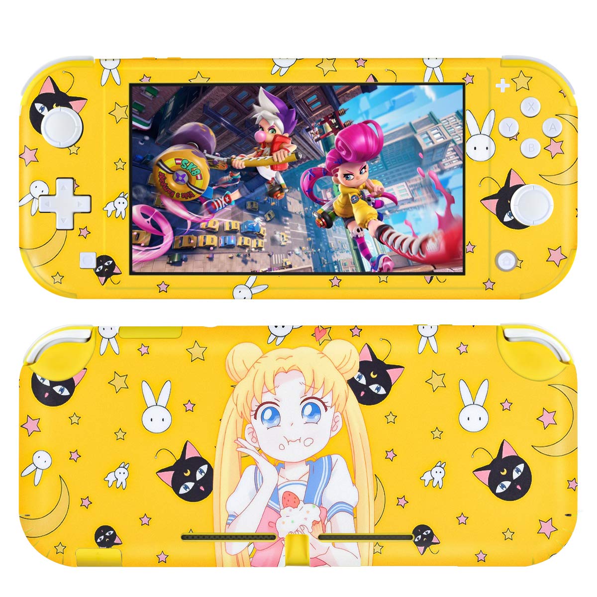 ゲーム機用 スキンシール 保護フィルム ステッカー 全面保護 カバー 恐竜 キャットカウ トランプ デザイン グリップキャップ 2個付き 貼り付け簡単 傷防止 汚れ防止 ゲーム機周辺機器