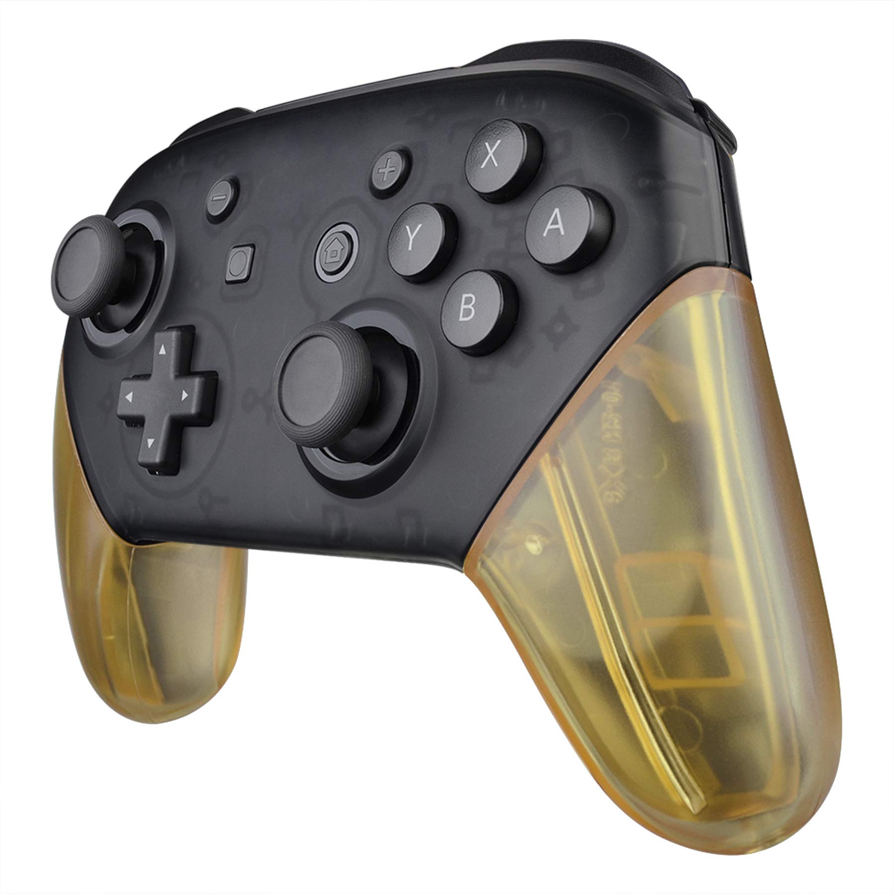 交換用ハンドルグリップ ケース スイッチ用 プロコントローラー対応 クリア素材 DIYパーツ 左右セット 握りやすい 滑り止め 付け替え用 外装パーツ カスタムパーツ