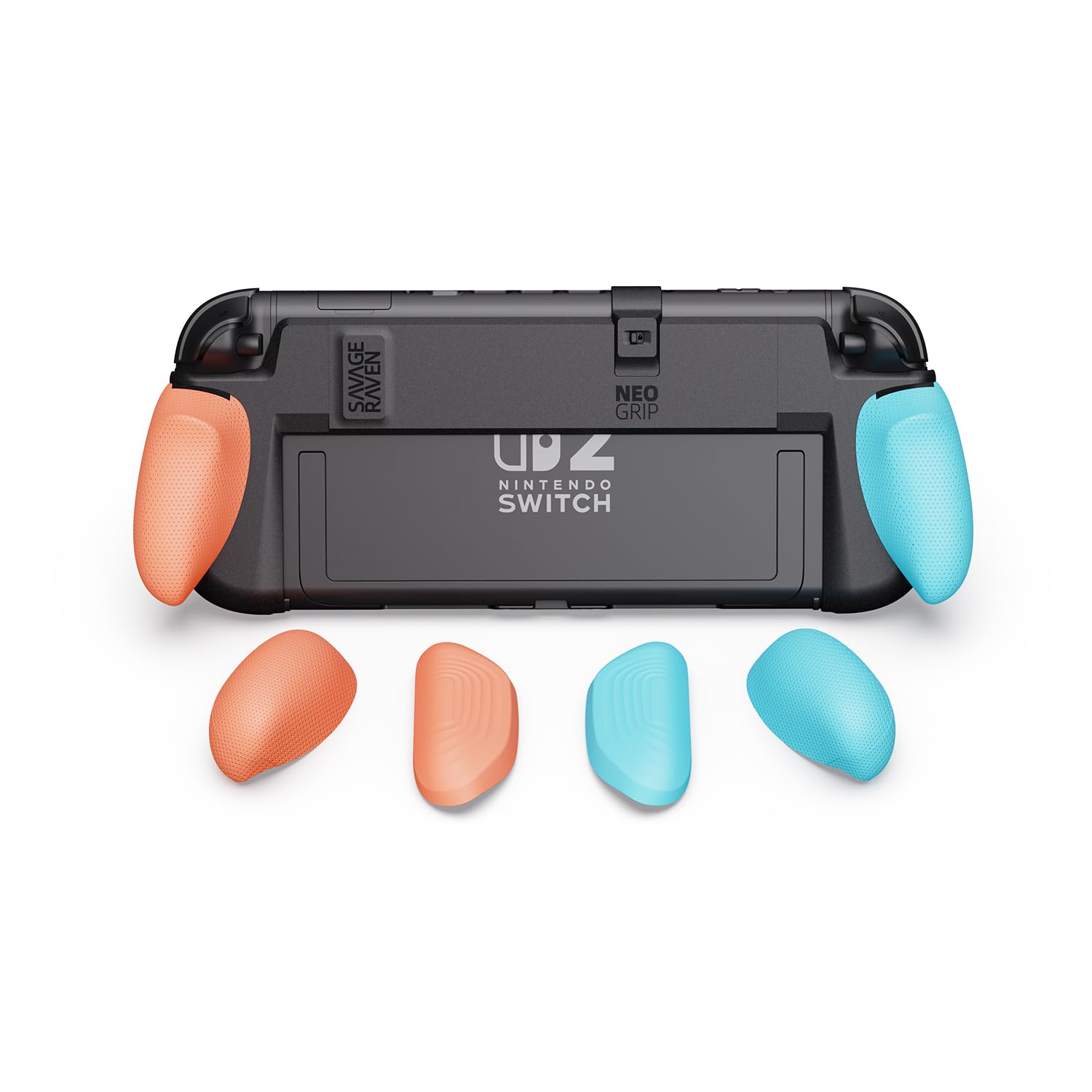 Rakuten - ゲーム機用保護カバー スイッチ専用 収納ケース グリップ一体型 持ちやすい 装着したままドック対応 滑り止め 耐衝撃 ゲーム周辺機器