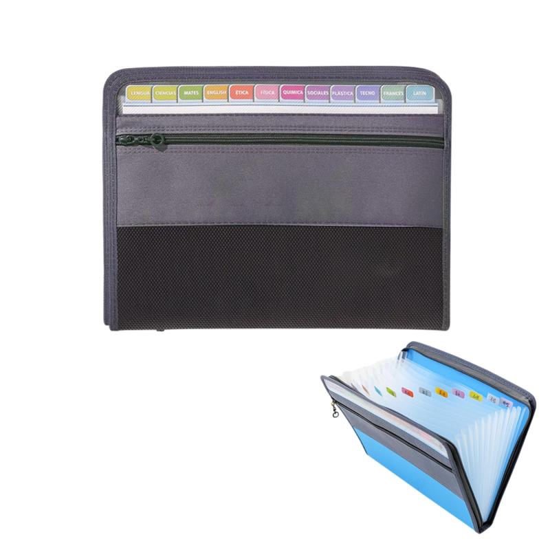 HAPPY SUGAR ドキュメントファイル a4 ドキュメントケース 書類整理 ファイル 書類ケース 持ち運び 仕切りフォルダー ラベル付き 大容量【書類の整理と収納の手間を削減】A4サイズに対応したじゃばら式のデザインで、書類をすっきり整理できます。さらに、13個の仕切りを使って書類を分類することができ、出し入れもスムーズに行えます。【便利なラベルで分類・整理が簡単】付属のラベルシールを使うことで、各仕切りの内容を一目で把握でき、どこに何があるのかすぐに分かります。書類の整理整頓が簡単にできます。【高耐久性と防水性で大切な書類を守る】高品質な素材を使用しており、耐久性と防水性に優れています。急な雨や水漏れがあっても、大切な書類をしっかりと保護できるので、安心して外出先や出張時に持ち歩けます。【小物ポケット付きで便利さアップ】外側には小物を収納できるポケットがあり、ペンやメモ帳など、日常的に必要なアイテムを一緒に持ち運ぶことができます。【商品詳細】縦：270mm×横：350mm　奥行：35mm　付属品：ラベルシール