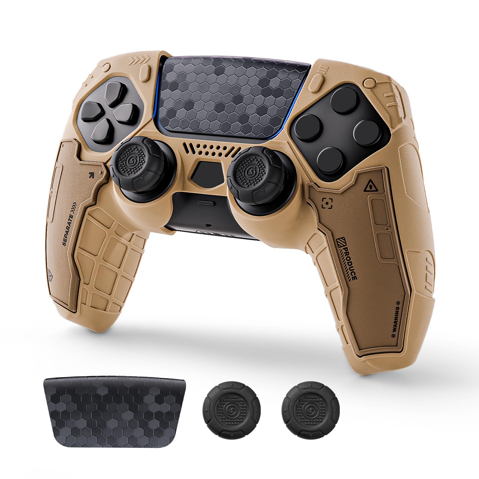 ・素材:シリコン ・セット内容:PS5シリコンコントローラーカバー×1、ジョイスティックキャップ×2、タッチパッドステッカー×2、ブラック修正ステッカー×1、ウェットワイプ×1、ダストクロス×1 ・個数:8pcsセット