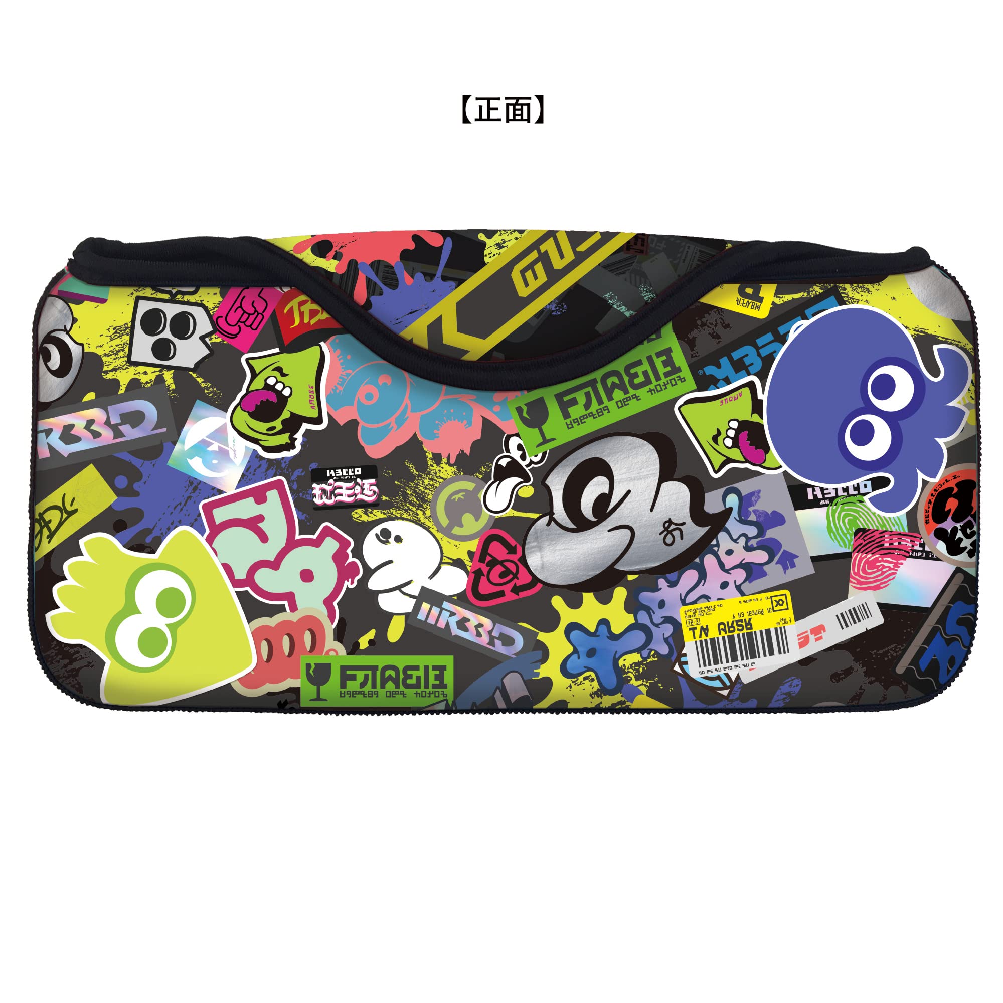 ゲームポーチ Switch用 収納ケース ハードケース 持ち運び 保護ケース 任天堂スイッチ用 スプラトゥーン3デザイン ゲーム機収納ポーチ