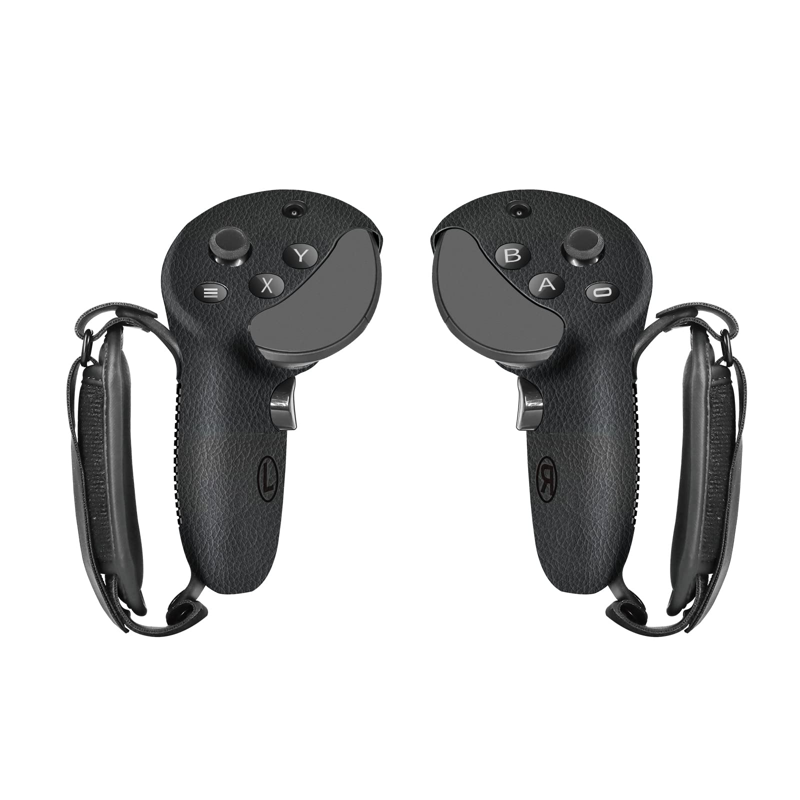 Rakuten - VRコントローラー用 シリコングリップカバー 保護カバー ナックルストラップ付き PUレザークッションパッド ブラック
