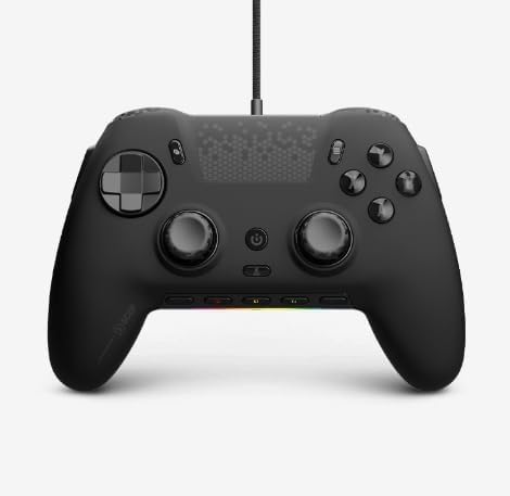 ゲームパッド 有線コントローラー PC用周辺機器 ブラック 低遅延 有線接続 フルプ...
