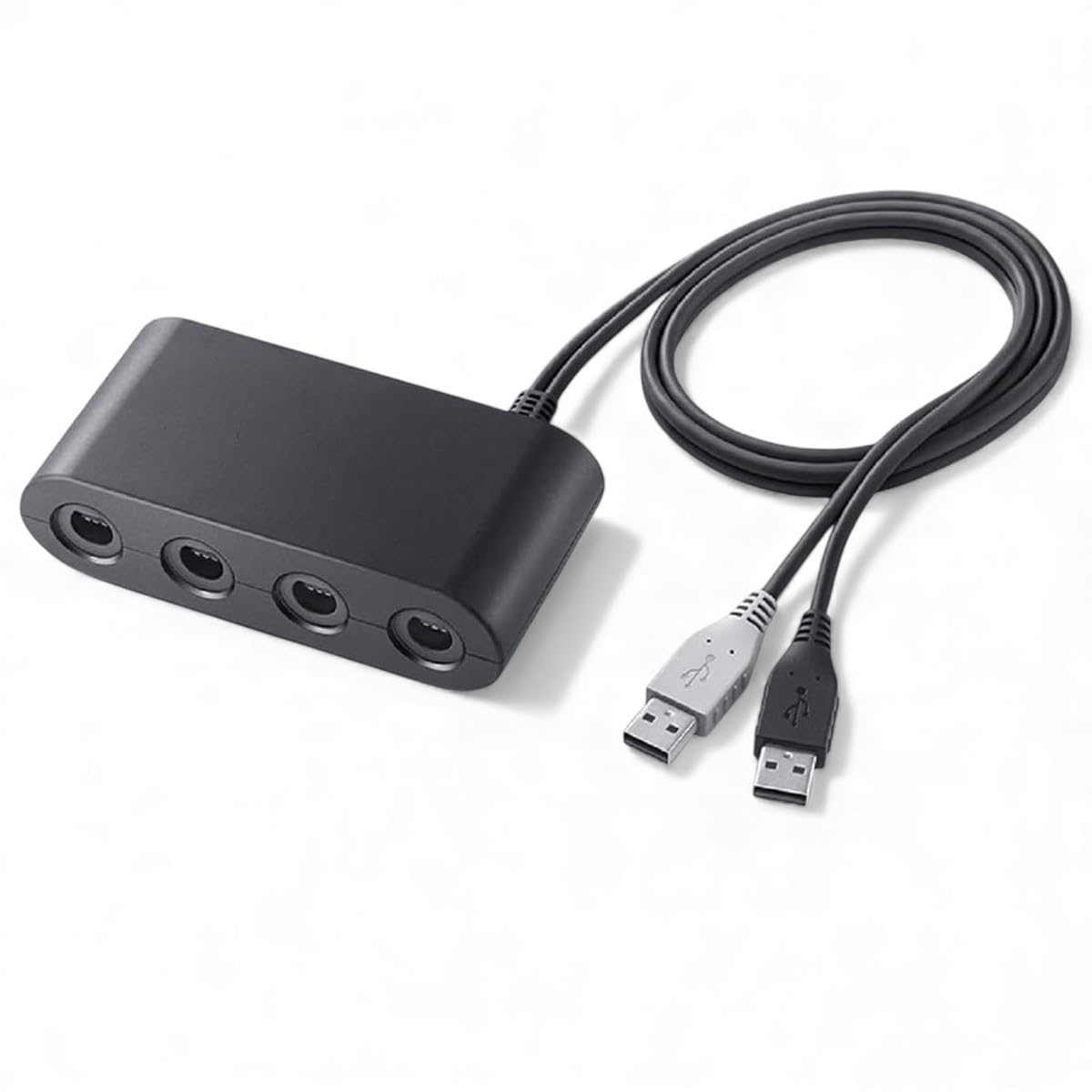 ゲームキューブコントローラ 接続タップ 4ポート 変換アダプター 周辺機器 拡張パーツ スイッチ WiiU 対応 4人プレイ可能