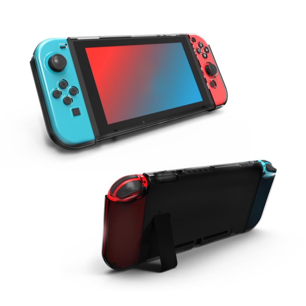 ゲーム機用保護ケース クリア 分体式 耐衝撃 PC素材 ドック対応 薄型 軽量 着脱簡単 傷防止 指紋防止 ゲーム機カバー
