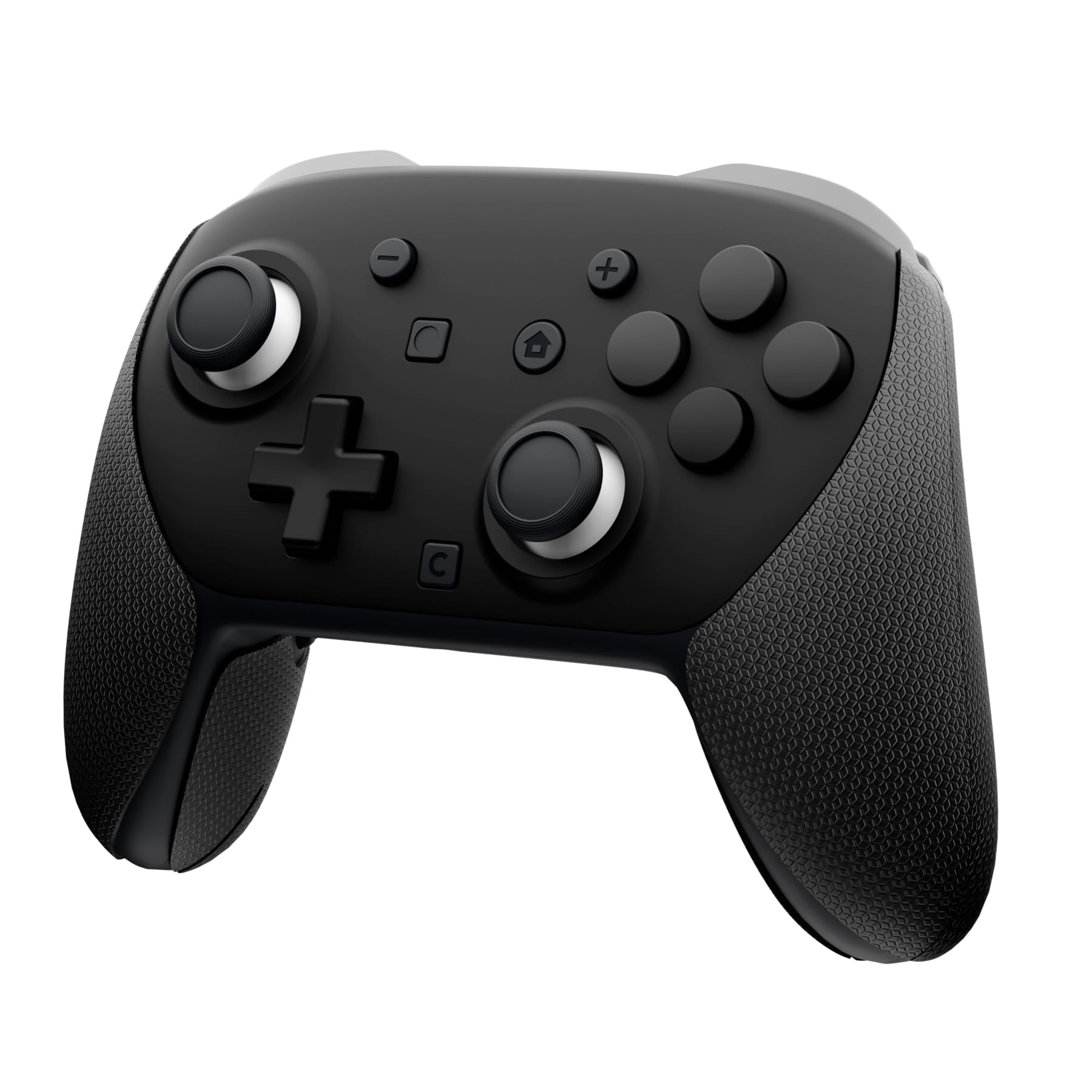 ゲーム機用グリップ 滑り止めカバー シリコン製 背面ボタンカバー付き 吸汗 六角形テクスチャー ブラック ゲームコントローラー用アクセサリー