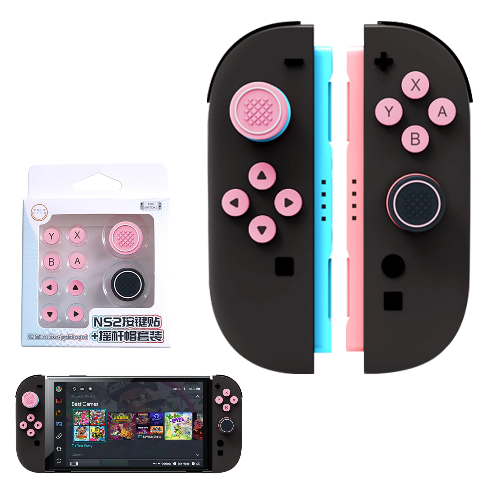 アナログスティックカバー ボタンカバー コントローラー用 保護キャップ シリコン ...