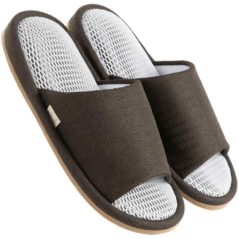 mianshe 立体メッシュ スリッパ 前開き ルームシューズ 通気性 蒸れない 静音 軽量 涼しい 前開き 外縫い 室内はき メンズ レディース