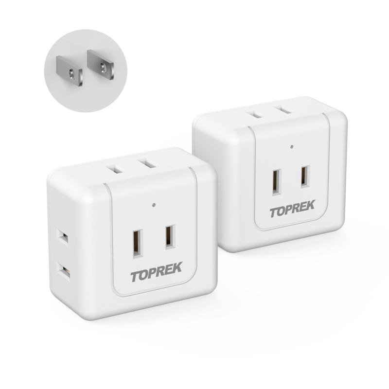 TOPREK 電源タップ コンセントタップ 5個口