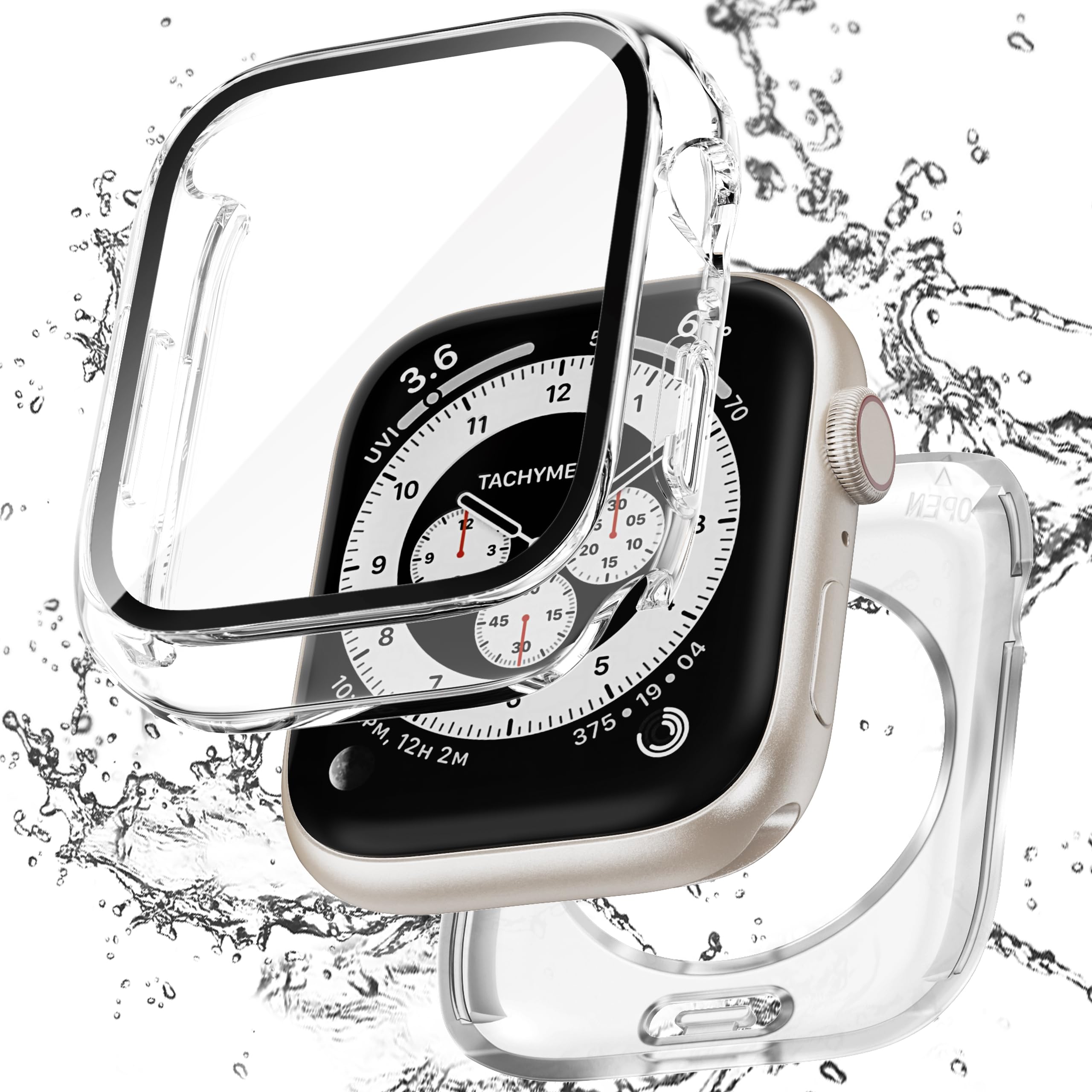 Smart For Four - 腕時計ケース 防水 保護カバー 前後一体型 衝撃吸収