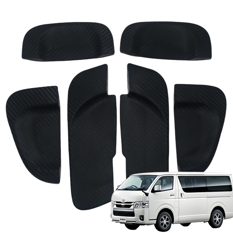 RXCARGO ドアノブアンダーカバー ハイエース 200系 4型 5型 6型 7型 H25.11～ スマートエントリー装着車 外装 ドアパーツ カーパーツ 専用 ドアパネル 室外ドアハンドル 保護 キズ防止 アクセサリ