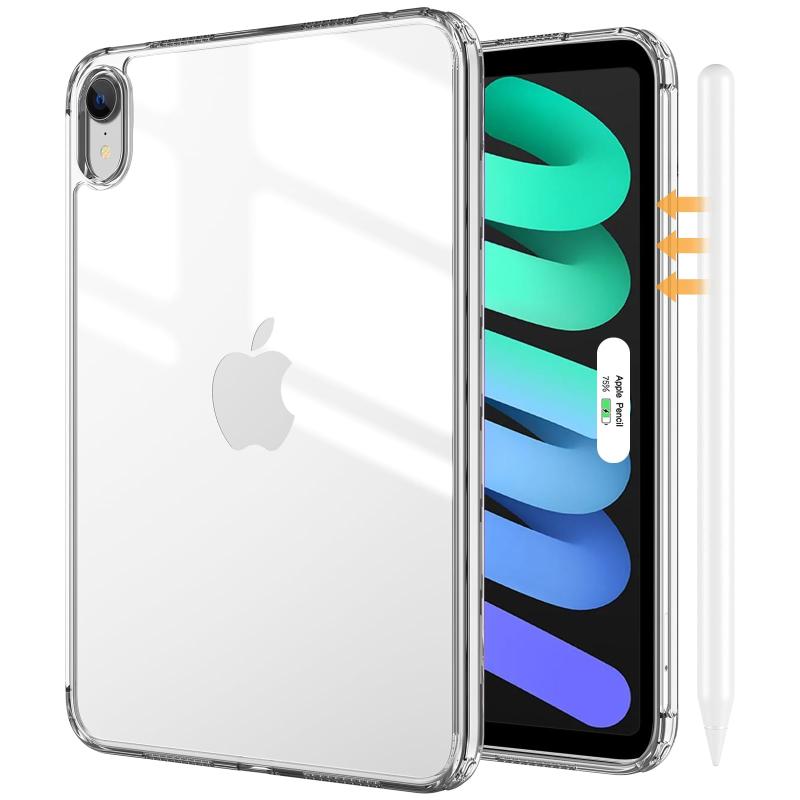 ProCase iPad Mini A17 Pro 第7世代 2024 Mini6 ケース 2021 8.3インチ クリアケース 透明 保護カバー 軽量 スリム 耐衝撃 適用機種：iPad Mini A17 Pro 第7世代 2024（A2993 / A
