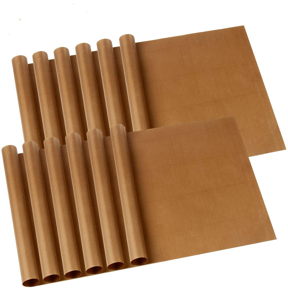 ・素材:PTFE ・サイズ:12インチ×16インチ ・色:ブラウン ・数量:12個パック