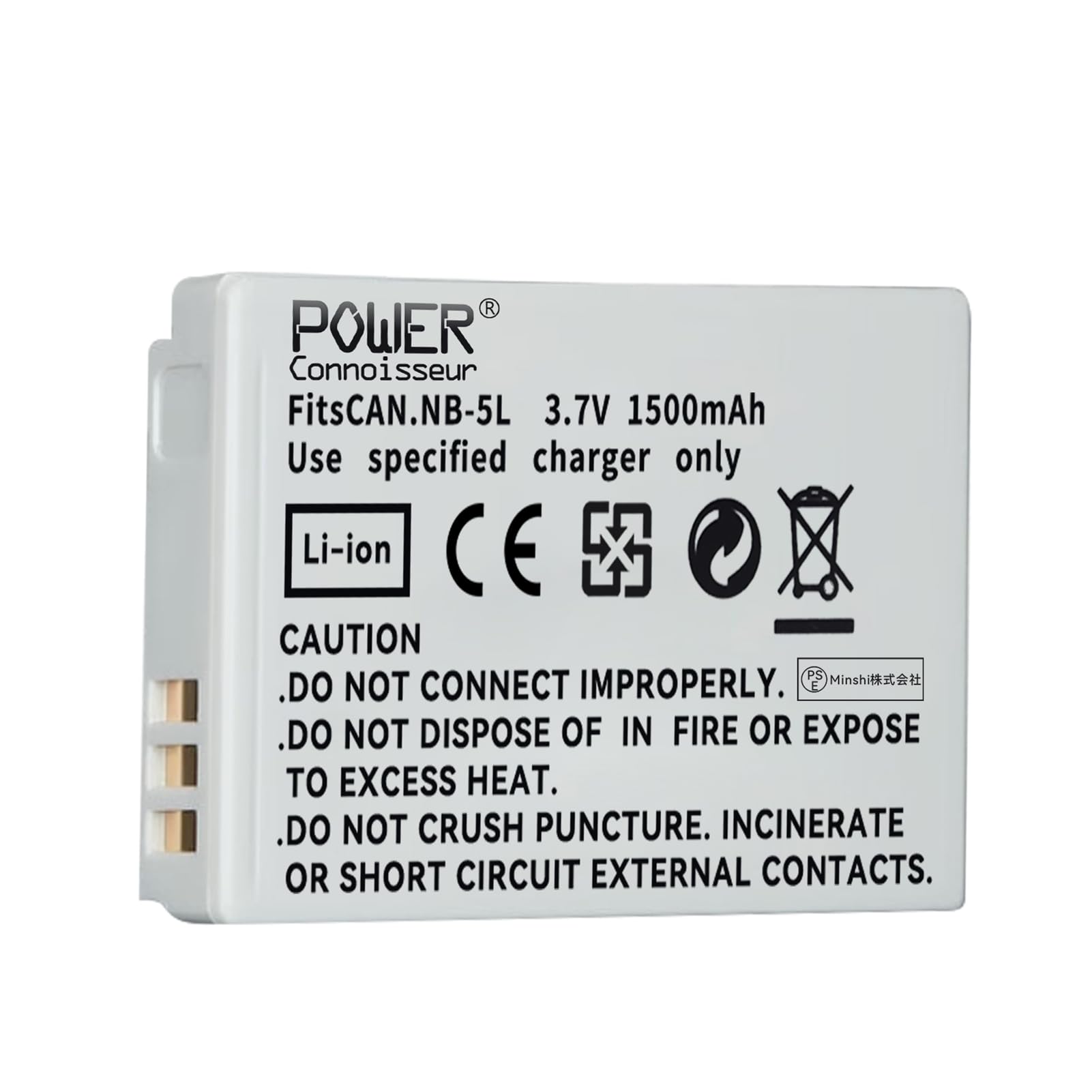 カメラ用リチウムイオンバッテリー 3.7V 1500mAh 交換用充電池