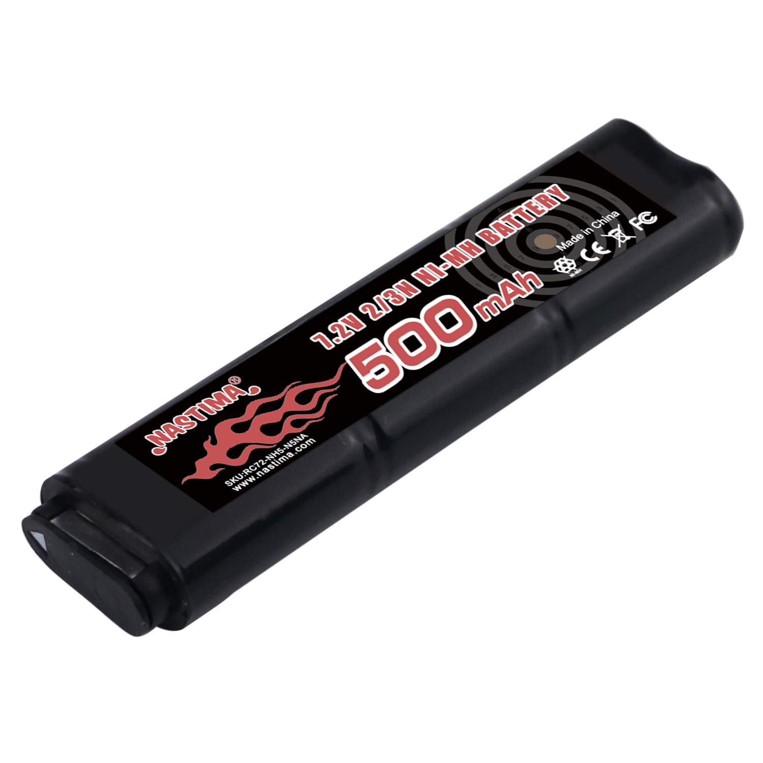 電動ガン用バッテリー 7.2V 500mAh ニッケル水素バッテリー ハンドガンタイプ コン...