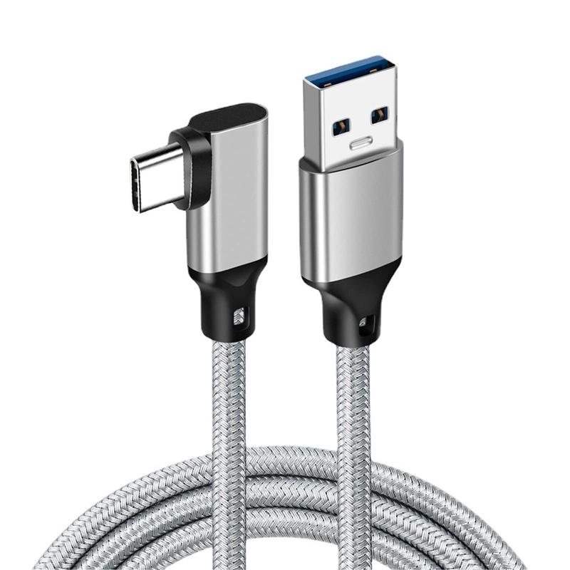 USB Type C ケーブル L字 Suptopwxm (10Gbps データ転送 /60W 3A急速充電) USB3.1 Gen2 タイプ c ケーブル USB-A to USB-C 高耐久ナイロン編み スマートフォン・タブレット・ゲーム機などのus