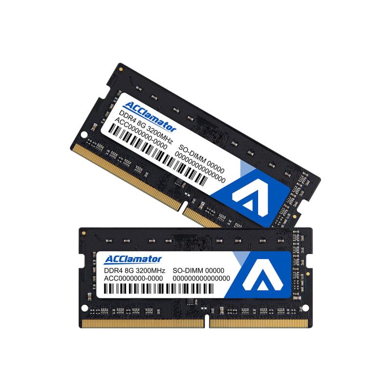 DDR4 3200MHz SODIMM (2枚) JEDEC準拠 ラップトップ用メモリ PC4-25600 CL22 1.2V 260ピン Acclamator