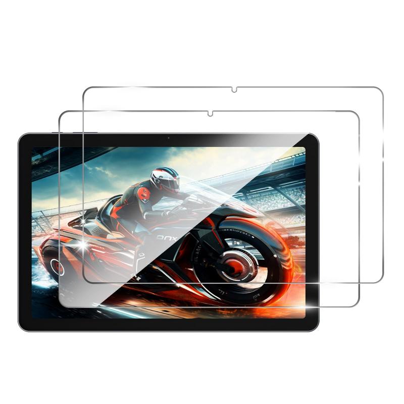 Rebecco タブレット保護フィルム 高硬度(9H) 衝撃吸収 飛散防止 高透過率 高感度タッチ 貼付簡単 ガラスフィルム 2枚セット