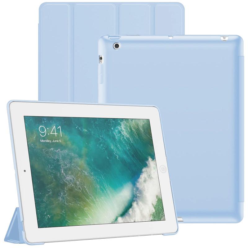 ipad 2 3 4 ケース(旧型) Mocamoro 軽量 自動スリープ対応 スタンド機能 シリコン スマートカバー 半透明 背面カバー 適用機種： ipad 2/iPad 3 /iPad 4