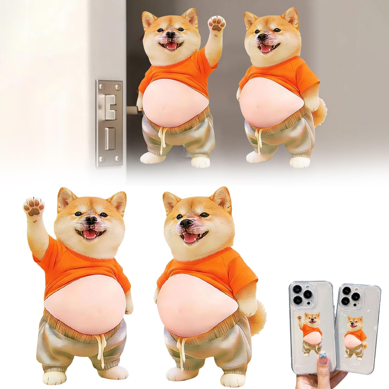 犬 3D ぷにぷにシール 立体 柔らか 衝突防止 ステッカー 携帯電話 手帳 日記帳 手芸 車内 装飾